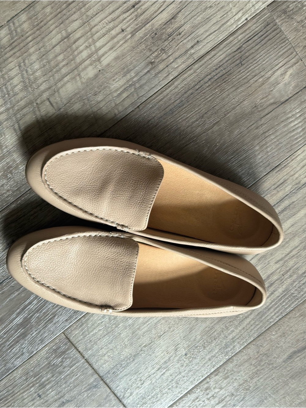 Dansko Women's Taupe Leather Slip-On Loafers